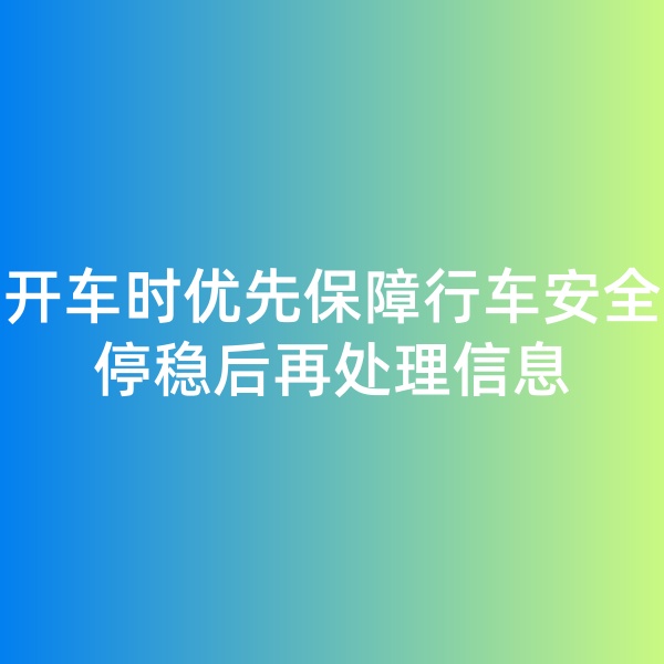 鈀碳回收,開車時(shí)優(yōu)先保障行車安全，停穩(wěn)后再處理信息